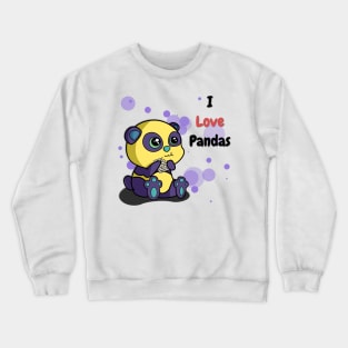 I Love Pandas | Python Dusk Black Crewneck Sweatshirt